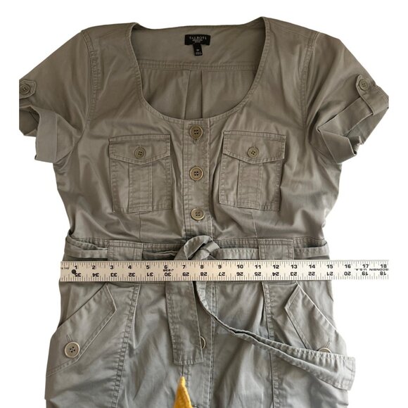 Talbots Petite 6P Button-Front Light Green Dress With Pockets & Belt - Picture 7 of 8